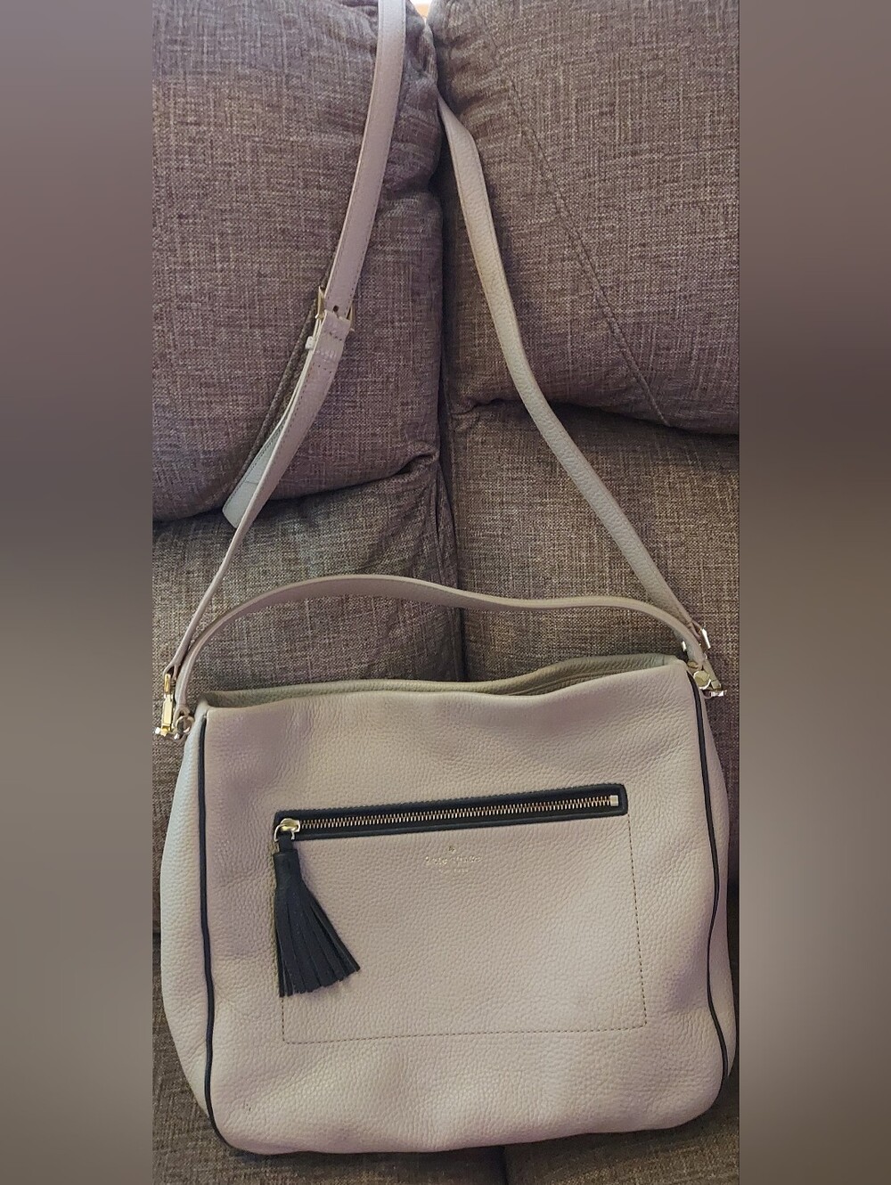 Vintage Kate Spade Chester Street Michaela Pebbled Cream Leather
